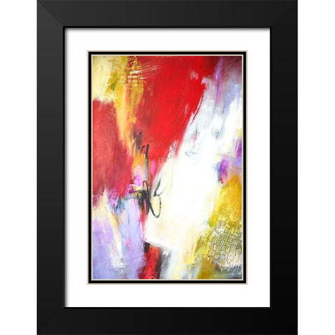 Text Blocking II Black Modern Wood Framed Art Print with Double Matting by Bothne, Janet