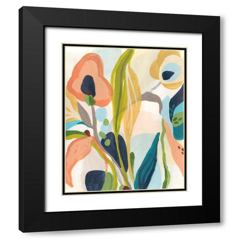 Jungle Jewels II Black Modern Wood Framed Art Print with Double Matting by Vess, June Erica