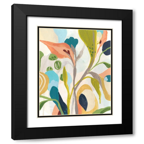 Jungle Jewels IV Black Modern Wood Framed Art Print with Double Matting by Vess, June Erica