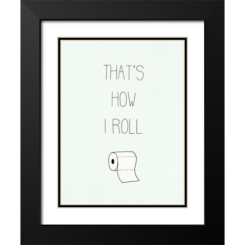 Potty Humor I Black Modern Wood Framed Art Print with Double Matting by Borges, Victoria