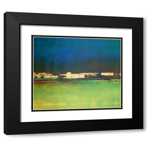 Embellished City Afar I Black Modern Wood Framed Art Print with Double Matting by Gordon, Sharon