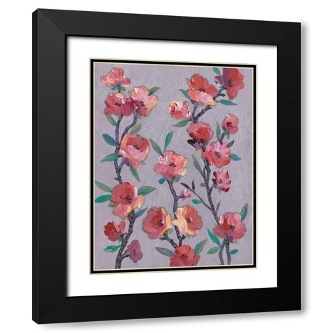 Twigs in Bloom I Black Modern Wood Framed Art Print with Double Matting by OToole, Tim