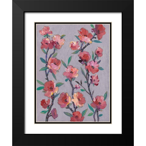 Twigs in Bloom I Black Modern Wood Framed Art Print with Double Matting by OToole, Tim