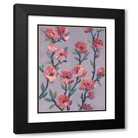 Twigs in Bloom II Black Modern Wood Framed Art Print with Double Matting by OToole, Tim