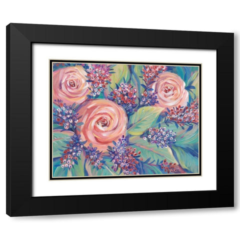 Shades of Pink I Black Modern Wood Framed Art Print with Double Matting by OToole, Tim