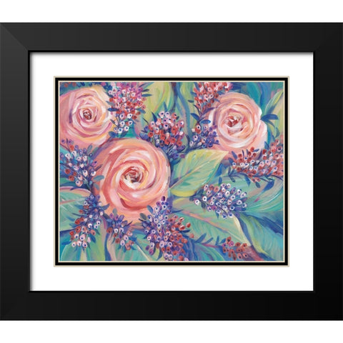 Shades of Pink I Black Modern Wood Framed Art Print with Double Matting by OToole, Tim