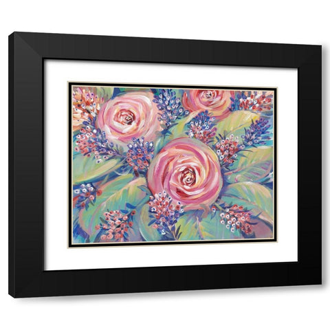 Shades of Pink II Black Modern Wood Framed Art Print with Double Matting by OToole, Tim