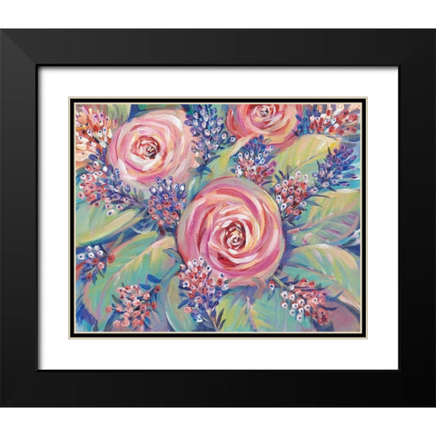 Shades of Pink II Black Modern Wood Framed Art Print with Double Matting by OToole, Tim