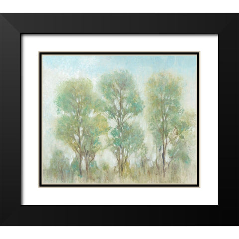 Muted Trees I Black Modern Wood Framed Art Print with Double Matting by OToole, Tim