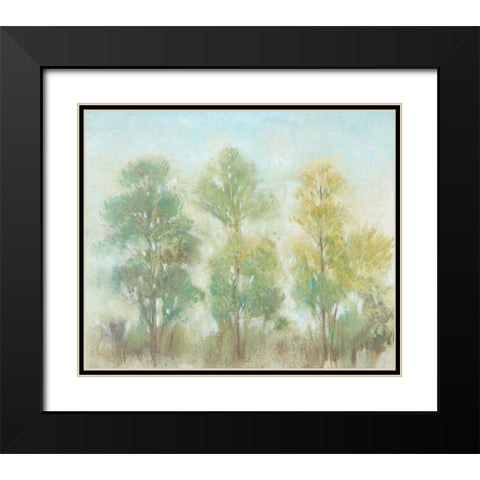 Muted Trees II Black Modern Wood Framed Art Print with Double Matting by OToole, Tim