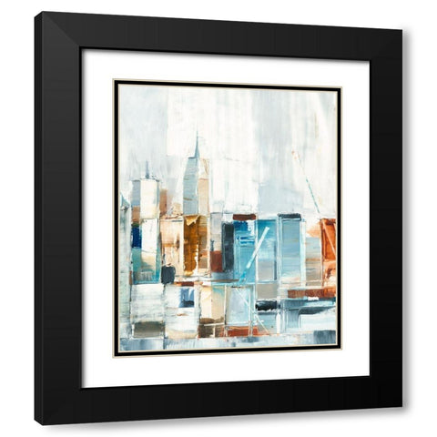 City Colors II Black Modern Wood Framed Art Print with Double Matting by Harper, Ethan