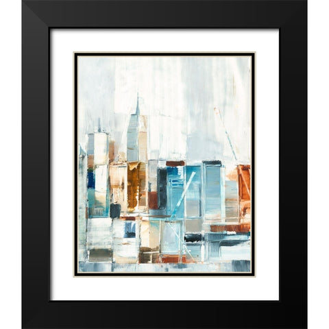 City Colors II Black Modern Wood Framed Art Print with Double Matting by Harper, Ethan