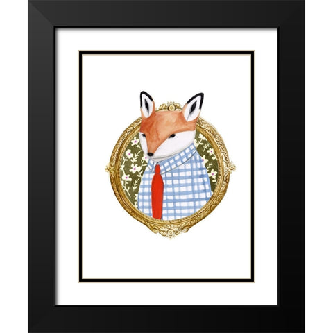 Spiffy Animals II Black Modern Wood Framed Art Print with Double Matting by Borges, Victoria