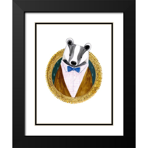 Spiffy Animals III Black Modern Wood Framed Art Print with Double Matting by Borges, Victoria