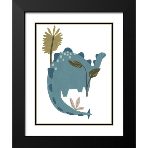 Mighty Dino I Black Modern Wood Framed Art Print with Double Matting by Vess, June Erica