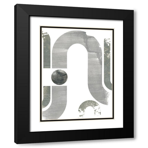 Lunar Maze III Black Modern Wood Framed Art Print with Double Matting by Vess, June Erica