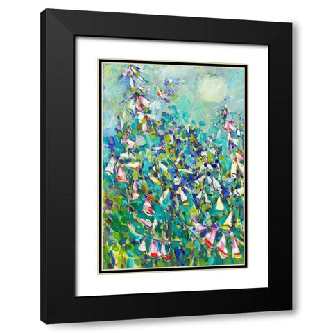 Joy in the Garden I Black Modern Wood Framed Art Print with Double Matting by Grim, Tara Funk