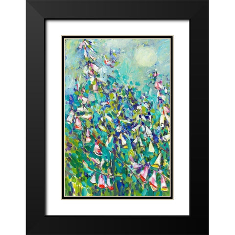Joy in the Garden I Black Modern Wood Framed Art Print with Double Matting by Grim, Tara Funk