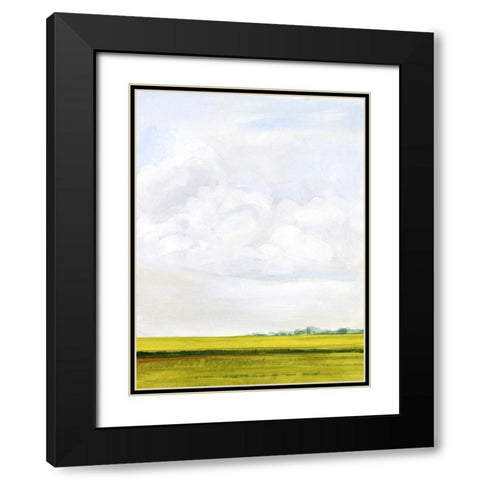 Field Walk II Black Modern Wood Framed Art Print with Double Matting by Borges, Victoria