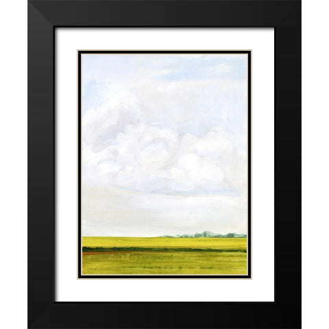 Field Walk II Black Modern Wood Framed Art Print with Double Matting by Borges, Victoria