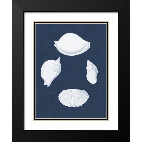 Coquillages Blancs I Black Modern Wood Framed Art Print with Double Matting by Vision Studio