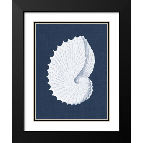 Coquillages Blancs V Black Modern Wood Framed Art Print with Double Matting by Vision Studio