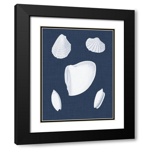 Coquillages Blancs VI Black Modern Wood Framed Art Print with Double Matting by Vision Studio