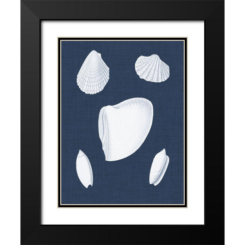 Coquillages Blancs VI Black Modern Wood Framed Art Print with Double Matting by Vision Studio