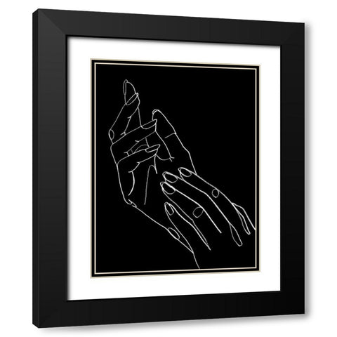 Helping Hands I Black Modern Wood Framed Art Print with Double Matting by Popp, Grace