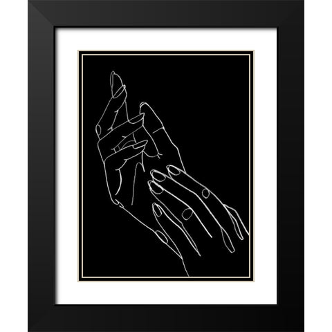 Helping Hands I Black Modern Wood Framed Art Print with Double Matting by Popp, Grace