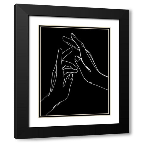 Helping Hands II Black Modern Wood Framed Art Print with Double Matting by Popp, Grace