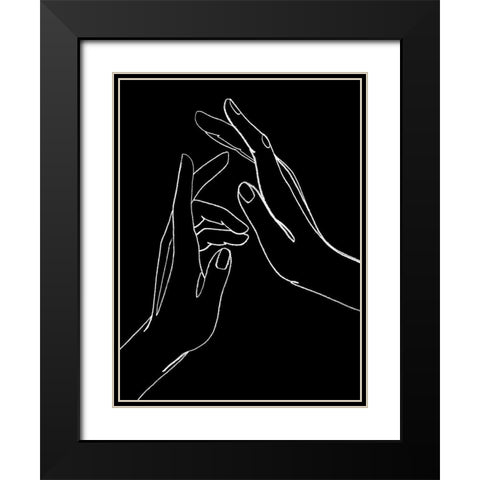 Helping Hands II Black Modern Wood Framed Art Print with Double Matting by Popp, Grace