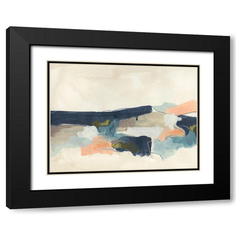 Palette Horizon II Black Modern Wood Framed Art Print with Double Matting by Vess, June Erica