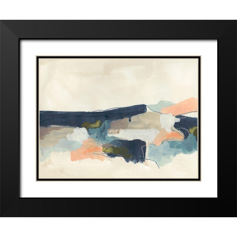 Palette Horizon II Black Modern Wood Framed Art Print with Double Matting by Vess, June Erica