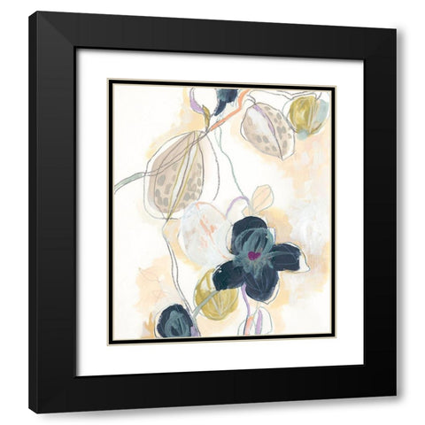 Abstracted Orchid I Black Modern Wood Framed Art Print with Double Matting by Vess, June Erica