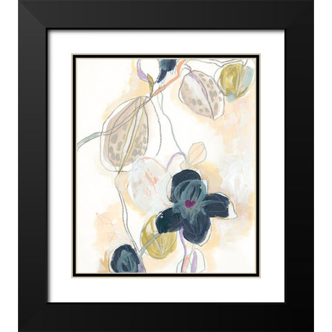 Abstracted Orchid I Black Modern Wood Framed Art Print with Double Matting by Vess, June Erica
