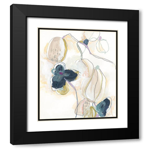 Abstracted Orchid II Black Modern Wood Framed Art Print with Double Matting by Vess, June Erica