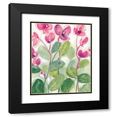 Cyclamen Fantasia I Black Modern Wood Framed Art Print with Double Matting by Vess, June Erica