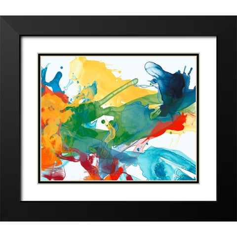 Primary Abstract I Black Modern Wood Framed Art Print with Double Matting by Vess, June Erica
