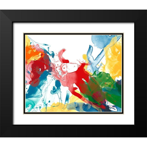 Primary Abstract IV Black Modern Wood Framed Art Print with Double Matting by Vess, June Erica