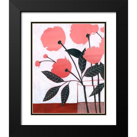 Flower Screen I Black Modern Wood Framed Art Print with Double Matting by Popp, Grace