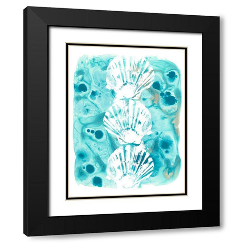 Seaside Shapes I Black Modern Wood Framed Art Print with Double Matting by Vess, June Erica