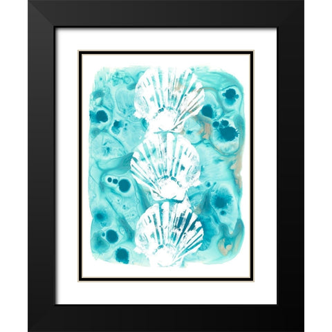 Seaside Shapes I Black Modern Wood Framed Art Print with Double Matting by Vess, June Erica
