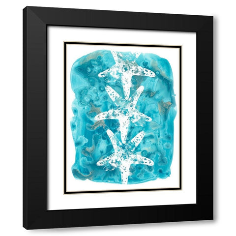 Seaside Shapes II Black Modern Wood Framed Art Print with Double Matting by Vess, June Erica