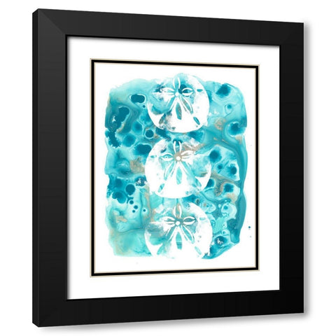 Seaside Shapes IV Black Modern Wood Framed Art Print with Double Matting by Vess, June Erica
