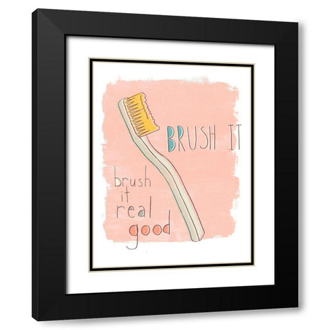 Potty Pun III Black Modern Wood Framed Art Print with Double Matting by Vess, June Erica