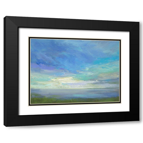 Siesta Key Sky Light Black Modern Wood Framed Art Print with Double Matting by Finch, Sheila