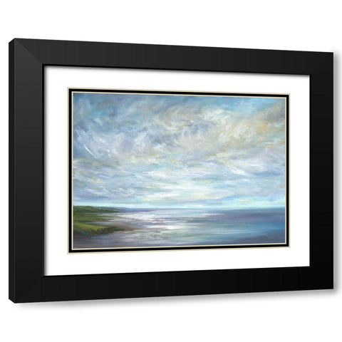 Crosswinds Black Modern Wood Framed Art Print with Double Matting by Finch, Sheila