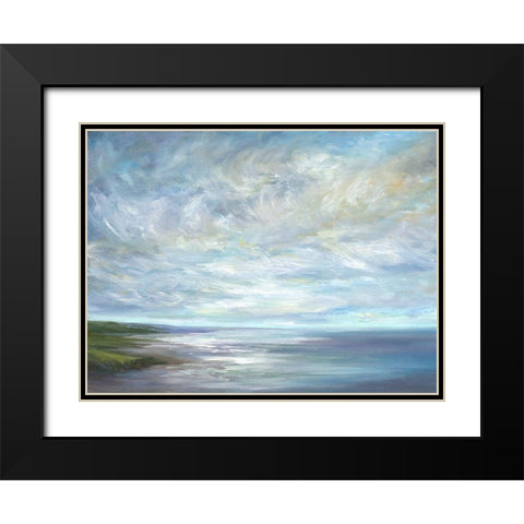 Crosswinds Black Modern Wood Framed Art Print with Double Matting by Finch, Sheila