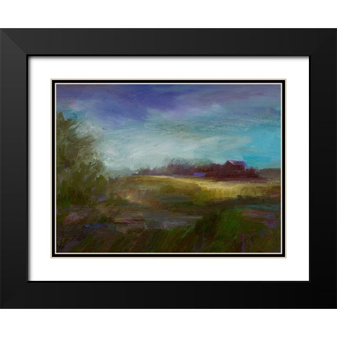 Sun and Wind Black Modern Wood Framed Art Print with Double Matting by Finch, Sheila